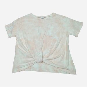 Nordstrom Front Tie Tie Dye Short Sleeve Shirt Size M